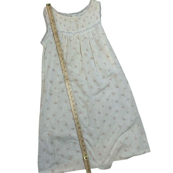 RARE Vintage 60's Sears Carriage Court floral print Short Night Gown Lace Trim s - Picture 8 of 8